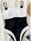 economico Costumi interi-Per donna Costumi da bagno Un pezzo Monokini Costume da bagno Schiena scoperta Fasciante in vita Vita alta Taglia piccola Festività Abbigliamento mare Tinta unica Rotonda Senza maniche Costumi da