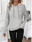 billiga Texturerade Huvtröjor &amp; Sweatshirts-luvtröja dam fritidskläder vanlig street dailywear hoodie långärmad vin marinblå ljusgrå höst vinter