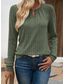 voordelige Vrouwen Werk Tops-Dames T-shirt Effen Modieus Modern Casual Lange mouw Strakke ronde hals Normale tops Dagelijks Weekend Blozend Roze Groen Khaki Herfst Winter