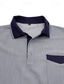 cheap Men&#039;s Classic Polo-Men&#039;s Polo Golf Shirt Business Casual Classic Short Sleeve Fashion Solid Color Buttons Pocket Summer Spring Regular Fit Denim Blue Red Navy Blue Dark Gray Light Grey Green Polo