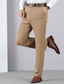 abordables Mince-Homme Remise de diplôme Pantalons Dress Pants works Chinos Avec Poches Boutons Couleur Unie Confort Quotidien Affaires Travail Mode Style Classique Noir Vin Micro-Élastique