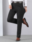 abordables Mince-Homme Remise de diplôme Pantalons Dress Pants works Chinos Avec Poches Boutons Couleur Unie Confort Quotidien Affaires Travail Mode Style Classique Noir Vin Micro-Élastique