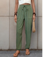 billige Straight-Leg Bukser-Dame Avsmalnende bukser kinesisk Mote Gatemote Full lengde Høy Midje عادي Lomme Elastisk midje comfy Myk Bekvem Mikroelastisk utendørs Gate Svart Grønn Kakifarget Vår &amp; Vinter Normal