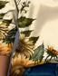 cheap Floral tee-Women&#039;s T Shirt Floral Modern Long Sleeve V Neck T Shirt Collar Regular Tops Work Print Black Pink Blue Green Beige Summer Spring Fall