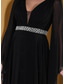 cheap Floor Length-A-Line Dress Mother of the Bride Dress Elegant Party V Neck Floor Length Chiffon Long Sleeve with Lace Solid Color
