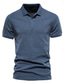 cheap Men's Elite Polo-Men's 100% Cotton Polo Work Business Turndown Short Sleeve Vacation Vintage Solid Color Buttons Summer Spring Dark Grey Lake blue Army Green Polo