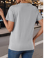 cheap T-shirts-Women&#039;s T Shirt Cat Casual Short Sleeve Round Neck Regular Tops Daily Print Gray Summer