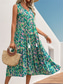 preiswerte Elegante Blumenkleider-Damen Midikleid Casual kleid Schaukelkleid A Linie Kleid Tank-Top Kleid Brautkleider schlicht Täglich Regular Fit Blumen Ärmellos V Ausschnitt Blau Fuchsie Grün Sommer Frühling Herbst
