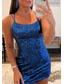 cheap Homecoming Dresses-Sheath / Column Homecoming Dresses Party Dress Homecoming Graduation Short / Mini Sleeveless Sweetheart Wednesday Addams Family Cotton Backless with Criss Cross Sequin Strappy 2025