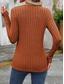 cheap Work Tops-Women&#039;s T Shirt Plain Fashion Modern Casual Long Sleeve Crew Neck Regular Tops Daily Weekend Buttons Fuchsia Brown Green Fall Winter