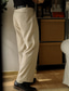 preiswerte Lose-Herren Abschlußfeier Anzughose Hose Chinos Knöpfe Tasche Gerader Schnitt Einfach Komfort Formell Party Arbeit Mode Klassicher Stil Schwarz Khaki Mikroelastisch