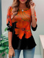 cheap Floral tee-Valentine Women&#039;s Rose T Shirt Fashion Cute Rose Floral Regular Tops Long Sleeve Crew Neck Print Regular Fit Daily Weekend Black Blue Purple Orange Rose Pink Fall Winter