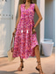 preiswerte Elegante Blumenkleider-Damen Midikleid Casual kleid Schaukelkleid A Linie Kleid Tank-Top Kleid Brautkleider schlicht Täglich Regular Fit Blumen Ärmellos V Ausschnitt Blau Fuchsie Grün Sommer Frühling Herbst
