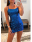 cheap Homecoming Dresses-Sheath / Column Homecoming Dresses Party Dress Homecoming Graduation Short / Mini Sleeveless Sweetheart Wednesday Addams Family Cotton Backless with Criss Cross Sequin Strappy 2025