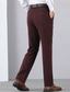 abordables Mince-Homme Remise de diplôme Pantalons Dress Pants works Chinos Avec Poches Boutons Couleur Unie Confort Quotidien Affaires Travail Mode Style Classique Noir Vin Micro-Élastique