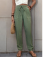billige Straight-Leg Bukser-Dame Avsmalnende bukser kinesisk Mote Gatemote Full lengde Høy Midje عادي Lomme Elastisk midje comfy Myk Bekvem Mikroelastisk utendørs Gate Svart Grønn Kakifarget Vår &amp; Vinter Normal