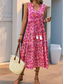 preiswerte Elegante Blumenkleider-Damen Midikleid Casual kleid Schaukelkleid A Linie Kleid Tank-Top Kleid Brautkleider schlicht Täglich Regular Fit Blumen Ärmellos V Ausschnitt Blau Fuchsie Grün Sommer Frühling Herbst