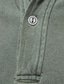 cheap Men's Elite Polo-Men's 100% Cotton Polo Work Business Turndown Short Sleeve Vacation Vintage Solid Color Buttons Summer Spring Dark Grey Lake blue Army Green Polo