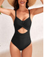 cheap One-piece swimsuits-Women&#039;s Swimwear One Piece Monokini Swimsuit Backless Tummy Control High Waist Slim Vacation Beach Wear Solid Color V Neck Sleeveless Bathing Suits