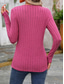 cheap Work Tops-Women&#039;s T Shirt Plain Fashion Modern Casual Long Sleeve Crew Neck Regular Tops Daily Weekend Buttons Fuchsia Brown Green Fall Winter