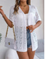 ieftine Cardigane și îmbrăcăminte exterioară-Pentru femei Bluza Vacanță Zilnic Casual Culoare pură Striat În V Decupată Tricotat Mânecă scurtă Topuri obișnuite Tricotat În aer liber Zilnic Sfârșit de săptămână Alb Roz Îmbujorat Vară Primăvară