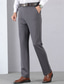 abordables Mince-Homme Remise de diplôme Pantalons Dress Pants works Chinos Avec Poches Boutons Couleur Unie Confort Quotidien Affaires Travail Mode Style Classique Noir Vin Micro-Élastique