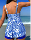 cheap Swimdresses-Women&#039;s Swimwear Swimdresses 2 Piece Tankini Swimsuit Backless High Waist Vacation Beach Wear Paisley V Neck Sleeveless Bathing Suits