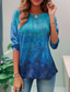 cheap Floral tee-Valentine Women&#039;s Rose T Shirt Fashion Cute Rose Floral Regular Tops Long Sleeve Crew Neck Print Regular Fit Daily Weekend Black Blue Purple Orange Rose Pink Fall Winter