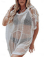cheap Beach Dresses-Women&#039;s Normal Midi Dress Sundress Tropical Hawaiian Beach Regular Fit Plain Short Sleeve Crew Neck White Summer