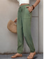 billige Straight-Leg Bukser-Dame Avsmalnende bukser kinesisk Mote Gatemote Full lengde Høy Midje عادي Lomme Elastisk midje comfy Myk Bekvem Mikroelastisk utendørs Gate Svart Grønn Kakifarget Vår &amp; Vinter Normal