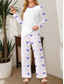 cheap Women&#039;s Sleepwear-Valentine Women&#039;s Pajama Set Casual Comfort Comfrt Heart T Shirt Pant Home Valentine&#039;s Day Long Sleeve Crew Neck Purple Spring Fall Winter