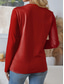 preiswerte Tiere T-Shirt-Damen T-Shirt Crew Neck Langarm Tunika Katze Modern Lässig Regulär Tops Daily Wochenende Print Weiß Gelb Rot Blau Staubiges Blau Herbst Winter