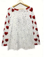 cheap Art&amp;Design tee-Valentine Women&#039;s Heart T Shirt Cute Red Tee Casual Rose Long Tops Long Sleeve Crew Neck Print Regular Fit Valentine&#039;s Day Daily White Fall Winter