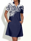 cheap Golf Dresses-Women&#039;s Golf Dress Black Short Sleeve Sun Protection Dress Paisley Ladies Golf Attire Clothes Outfits Wear Apparel