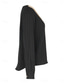 voordelige Vrouwen Werk Tops-Dames Overhemd Blouse Effen Kleur Basic Casual Lange mouw V-hals Normale tops Dagelijks Lapwerk Knop Zwart Zomer Lente