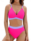 cheap Bikini Sets-Women&#039;s Swimwear Bikini Cheeky Swimsuit Backless Patchwork Sexy Color Block V Neck Sleeveless Bathing Suits