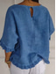 cheap Shirts-Women&#039;s Linen-Inspired Shirts T Shirt Plain Fashion Modern Casual Half Sleeve Crew Neck Regular Tops Daily Weekend Wine Blue Beige Summer Spring