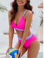 cheap Bikini Sets-Women&#039;s Swimwear Bikini Cheeky Swimsuit Backless Patchwork Sexy Color Block V Neck Sleeveless Bathing Suits