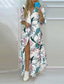 cheap Casual Floral Dresses-Women&#039;s Long Dress Maxi Dress Shirt Dress Casual Dress Floral Dress Summer Dress Stylish Casual Vacation Daily Date Regular Fit Floral Long Sleeve Lapel Pink Navy Blue Summer Spring
