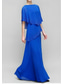 cheap Floor Length-A-Line Dress Mother of the Bride Dress Elegant Simple Crew Neck Floor Length Chiffon Half Sleeve with Lace Ruffles Tier