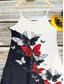 levne Dovolená šaty-Dámské Midi šaty Volnočasové šaty Áčkové šaty Letní šaty Slip Dress stylové Na běžné nošení Dovolená Denní Běžný Motýl Bez rukávů Do U Černá Léto