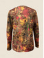 cheap Boho tee-Women&#039;s T shirt Crew Neck Long Sleeve Tunic Floral Graphic Casual  Regular Tops Daily Print Brown Spring Fall