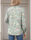 cheap Floral Tops-Women&#039;s Shirt Hawaiian Casual Floral Regular Tops Long Sleeve Shirt Collar Buttons Print Regular Fit Daily Green Summer Holiday Clothes
