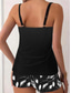 abordables Tankinis-Mujer Bañadores Tankini 2 piezas Pierna de niño Traje de baño Alta cintura Espalda al Aire Vacaciones Ropa de playa Hojas Cuchara Sin Mangas Trajes de baño