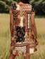 cheap Boho Dress-Women&#039;s Mini Dress Casual Dress Petite Dress T Shirt Dress Tee Dress Sundress Stylish Casual Vacation Casual Daily Regular Fit Color Block Short Sleeve Crew Neck Light Brown Summer Spring