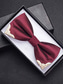 preiswerte Hochzeit ACC-Burgunderfarbenes Herren-Fliegenset mit Goldspitze, Einstecktuch und rosa Anstecknadel – elegante Accessoires für Hochzeiten, Partys und formelle Anlässe