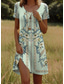 cheap Boho Dress-Women&#039;s Mini Dress Casual Dress Petite Dress T Shirt Dress Tee Dress Sundress Casual Vacation Casual Daily Regular Fit Floral Short Sleeve Crew Neck Black Red Navy Blue Green Summer