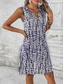 levne Dovolená Boho šaty-Dámské Mini šaty Volnočasové šaty Boho Chic šaty Tankové šaty Čechy Na běžné nošení Cikánský Dovolená Denní Plážové Volný Květinový Bez rukávů Tričkový Fialová Vodní modrá Světle modrá Léto Jaro