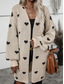 cheap Cardigans &amp; Outerwears-Women&#039;s Cardigan Cable Knit Sweater Streetwear Daily Work Heart Ribbed Chunky Open Front Knitted Drop Shoulder Long Sleeve Long Tops Knit Home Party Daily Apricot Fall Winter