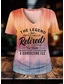 cheap Humor&amp;Quotes tee-Women&#039;s T Shirt Tie Dye Letter Stylish Casual Short Sleeve V Neck Regular Tops Daily Print Orange Summer